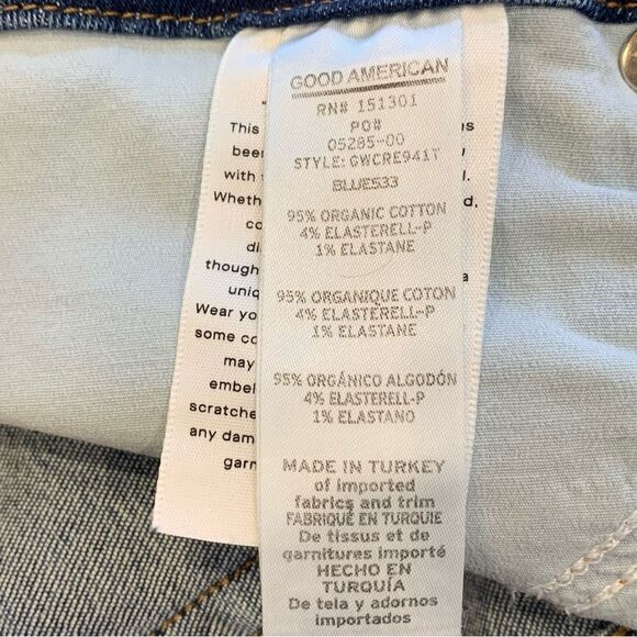 Good American Good Waist Crop Raw Edge Skinny Jeans Size 20 - Picture 7 of 10